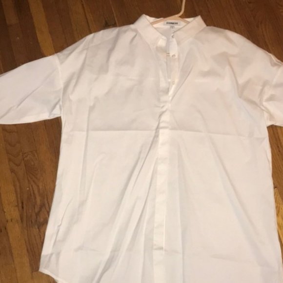 NEW EXPRESS Oversized Tunic Button-down XSmall - Picture 3 of 3